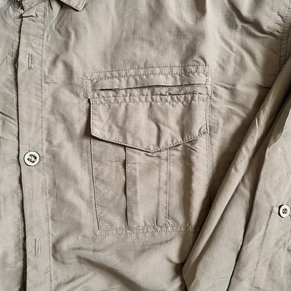 Men's Long Sleeve Shirt Summer Lightweight Shirt Hiking Nylon Outdoor Work Cargo - Picture 4 of 9